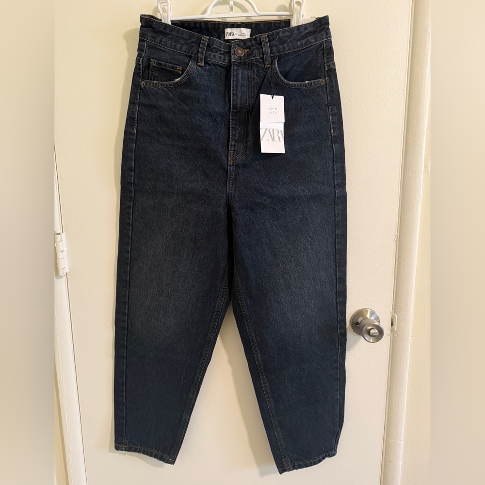 Zara super hi-rise ankle length jeans